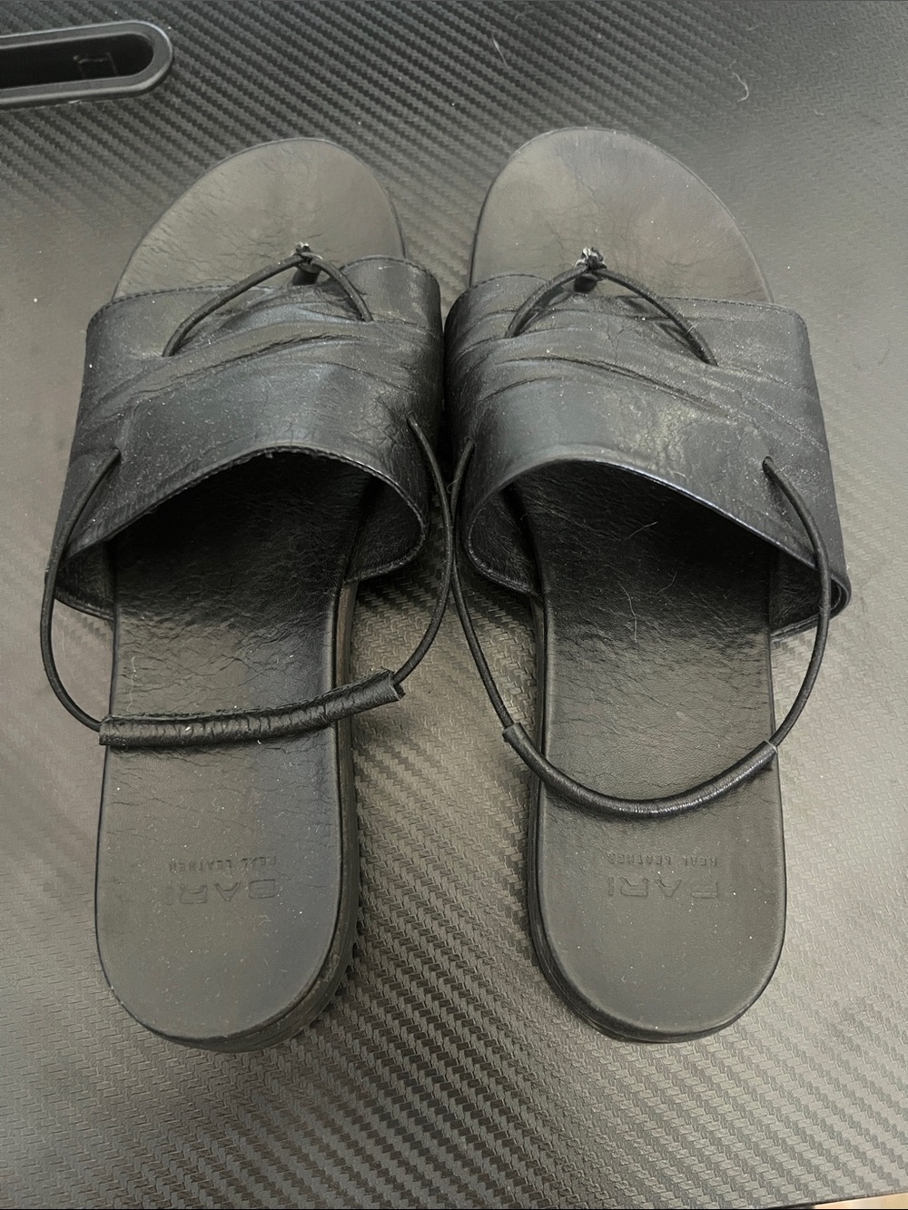 3 for $20 Black Slide Sandals with Toe Loop